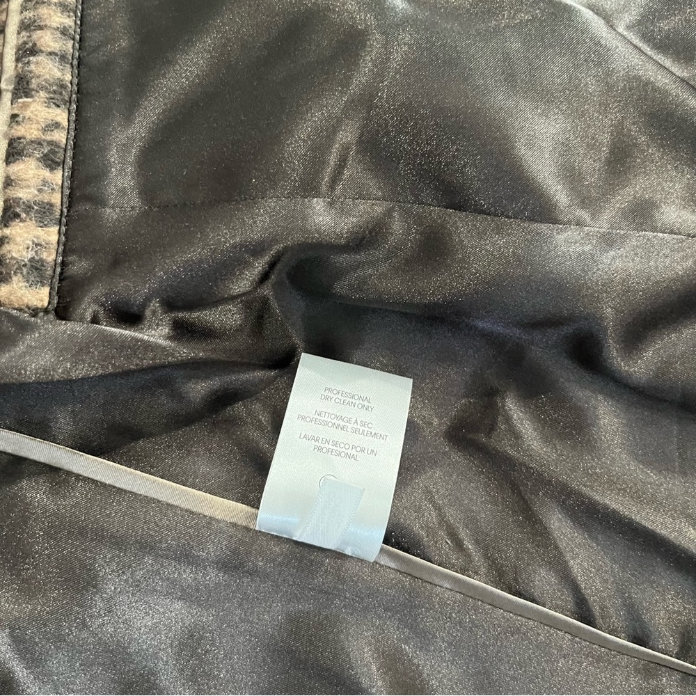 Calvin Klein Women’s Wool Blend Coat in Brown and Black Plaid | 8 - Picture 16 of 16